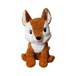 Peluche gante renard gaspard - made in france roux