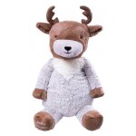 Peluche gante renne qorvik - made in france marron, blanc, crme, taupe, g