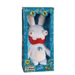 Peluche - lapins cr�tins - peluche anim�e - 30 cm blanc