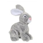 Peluche - peluche lapin flamm� douceur gris - 25 cm gris