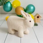 Peluche lapin mini en coton white