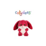 Peluche - peluche lapin ruby cutydoos rose framboise 13 cm blanc