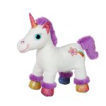 Peluche - peluche lica bella sonore, blanche et violet 22 cm violet