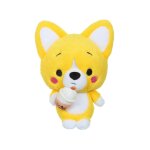 Peluche - peluche little corgi cuties 30 cm : corgi - bubble tea jaune