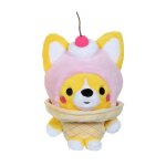 Peluche little corgi cuties 30 cm : corgi - glace jaune