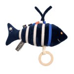Peluche mini musical poisson en velours - baby sailor bleu Peluche mini musical poisson en velours - baby sailor bleu
