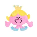 Peluche monsieur madame - mme princesse - 22cm rose et jaune