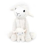 Peluche mouton maman et son b�b� blanc blanc