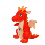 Peluche musicale dragon - 17 cm orange