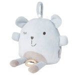 Peluche musicale lapin � suspendre - m�lodie apaisante bleu clair / ourson