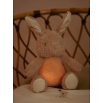 Peluche musicale et lumineuse lapin beige