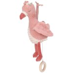 Peluche musicale � suspendre flamant rose safari friends rose, blanc cass�