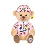 Peluche officielle ours tour de france - 60 cm maillot et casquette grimpeur � pois rouge