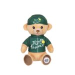 Peluche - peluche officielle ours tour de france - maillot et casquette sprinteur vert - 15 cm vert