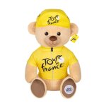 Peluche officielle ours tour de france - maillot et casquette vainqueur �tape jaune - 60 cm jaune