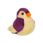 Peluche - peluche oiseau sonore birdies 14 cm - aubergine violet