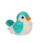 Peluche - oiseau sonore birdies 14 cm bleu