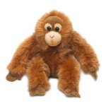 Peluche orang - outan 23 cm marron