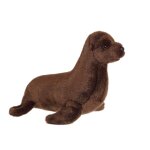 Peluche - otarie - 23 cm marron