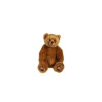 Peluche - ours grizzly assis brun - 42 cm marron clair