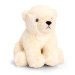 Peluche ours polaire 18cm 100% recycl�e blanc