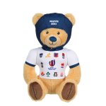 Peluche ours t - shirt 20 nations coupe du monde de rugby, officielle 24 cm assis beige Peluche ours t - shirt 20 nations coupe du monde de rugby, officielle 24 cm assis beige