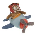 Peluche ourson avion multicolore