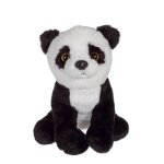 Peluche - peluche p'tits sauvageons 15 cm - panda noir