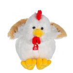 Peluche - les pakidoo sonores 15 cm - poule blanche blanc