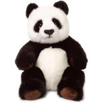 Peluche panda assis 22 cm noir