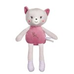 Peluche - pantin bamboo - chat - 24 cm s / carte rose Peluche - pantin bamboo - chat - 24 cm s / carte rose