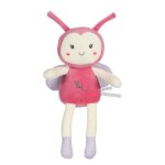 Peluche - pantin bamboo - coccinelle - 24 cm s / carte beige