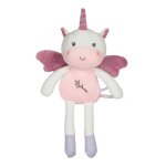 Peluche - pantin bamboo - licorne - 24 cm rose