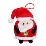 Peluche - père noël - bouille de noël sonore 13 cm rouge Peluche - père noël - bouille de noël sonore 13 cm rouge