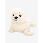 Peluche phoque blanc 25 cm teddy hermann blanc