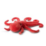 Peluche pieuvre 50 cm rouge