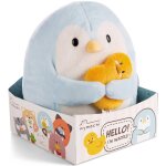 Peluche pingouin waddle 16 cm bleu