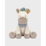 Peluche poney lino 25 cm blanc