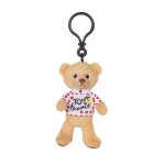 Peluche - porte - cls ours - maillot grimpeur  pois - 10 cm - peluche officielle du tour de france ...
