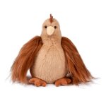 Peluche poule poulette 20 cm marron