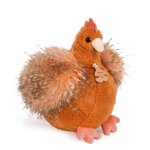 Peluche poule poulette rousse 20 cm orange Peluche poule poulette rousse 20 cm orange