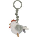Peluche poule vibrante  suspendre beige