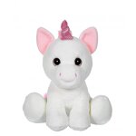 Peluche - peluche puppy eyes pets licorne blanche et rose - 40 cm rose