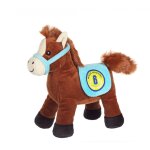 Peluche - race poneez sonore 22cm fonc� - bleu clair