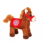 Peluche - race poneez sonore 22cm rouge - violet