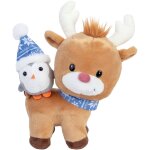 Peluche renne et pingouin 24 cm marron