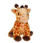 Peluche - peluche savanoos sonore - girafe - 15 cm orange
