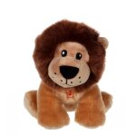 Peluche - peluche savanoos sonore - lion - 15 cm orange