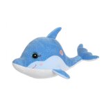 Peluche - peluche sonore dauphin bellabloo friends - 30 cm bleu