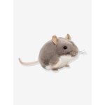 Peluche souris 9 cm teddy hermann gris